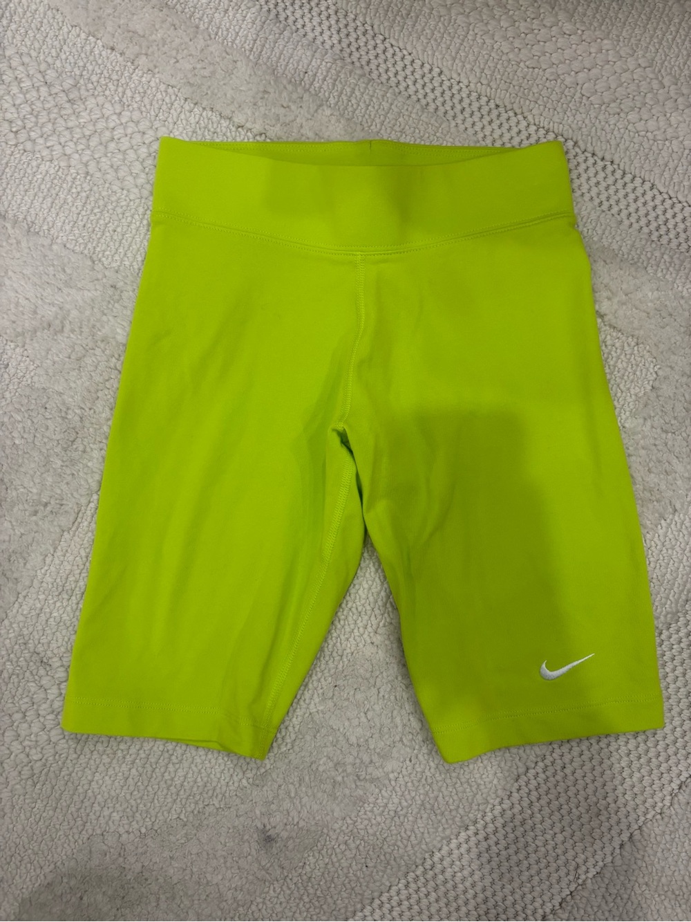 Nike Women's Neon Lime High-Rise Bike Shorts